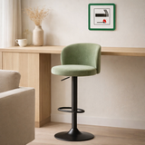 Tabouret de bar à bobby - tissu ukfr anthracite souple en situation