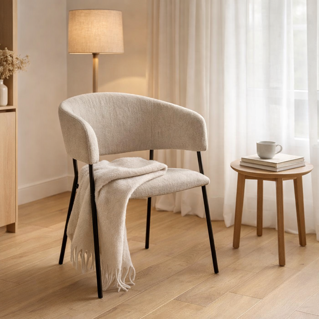 Tissu de fauteuil Liam Perfect Harmony Natural en situation