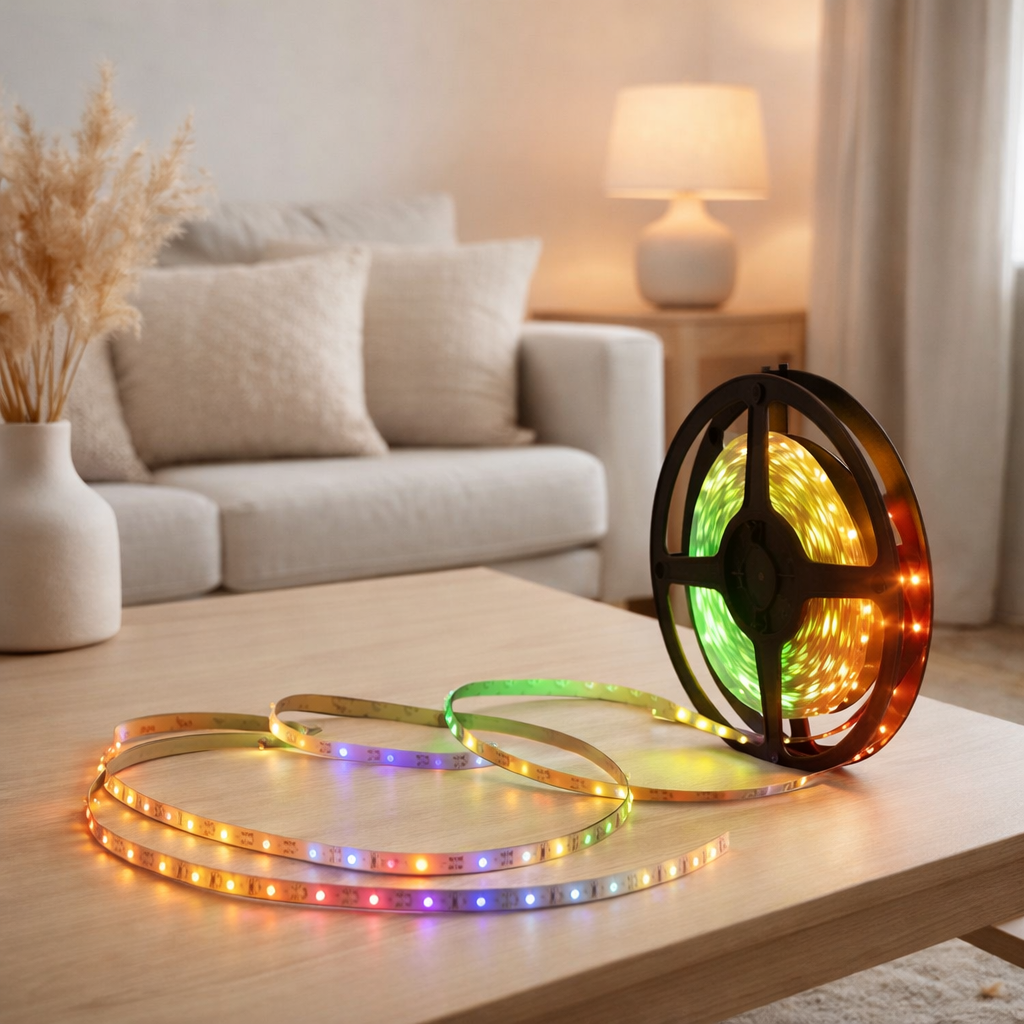 Bande LED RVB 10 m en situation