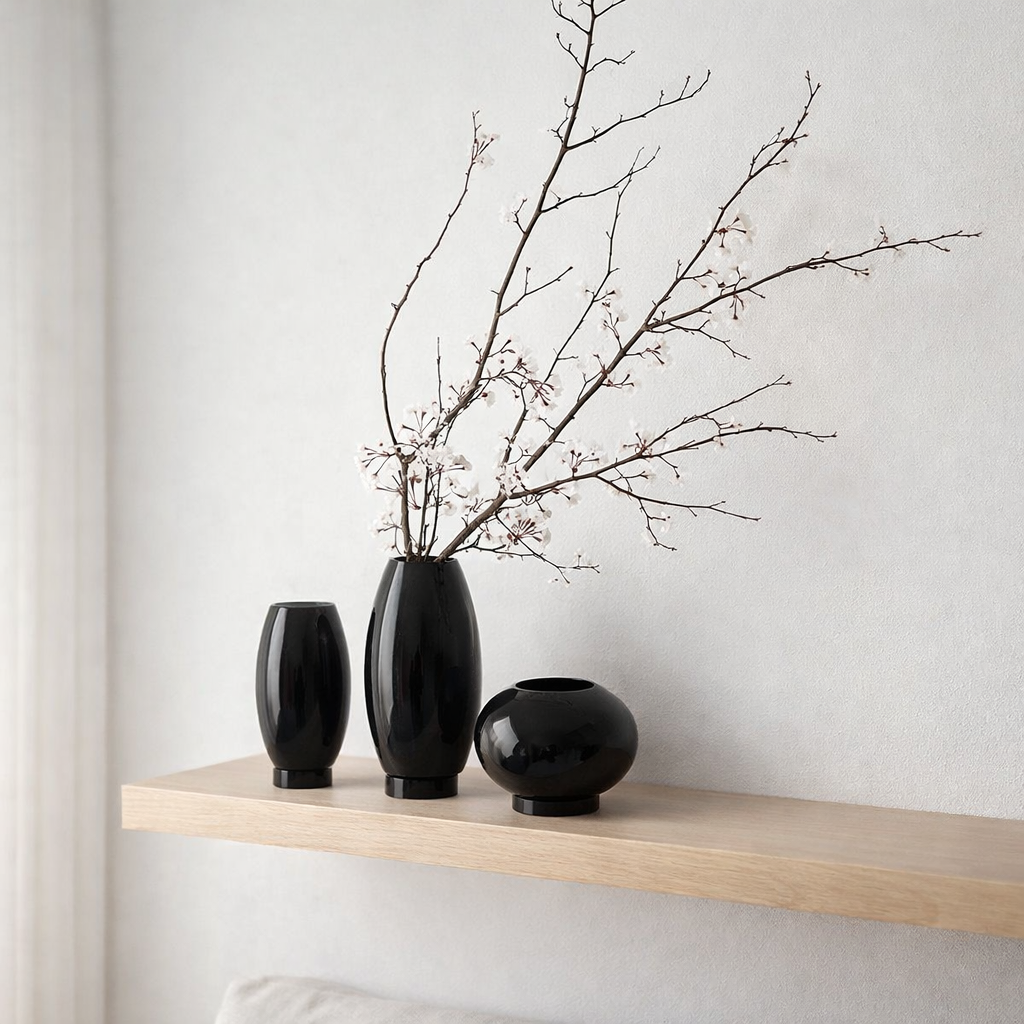 Vase moderne innovant, design haut de gamme, dos en verre haut de gamme. RUD22ZW en situation
