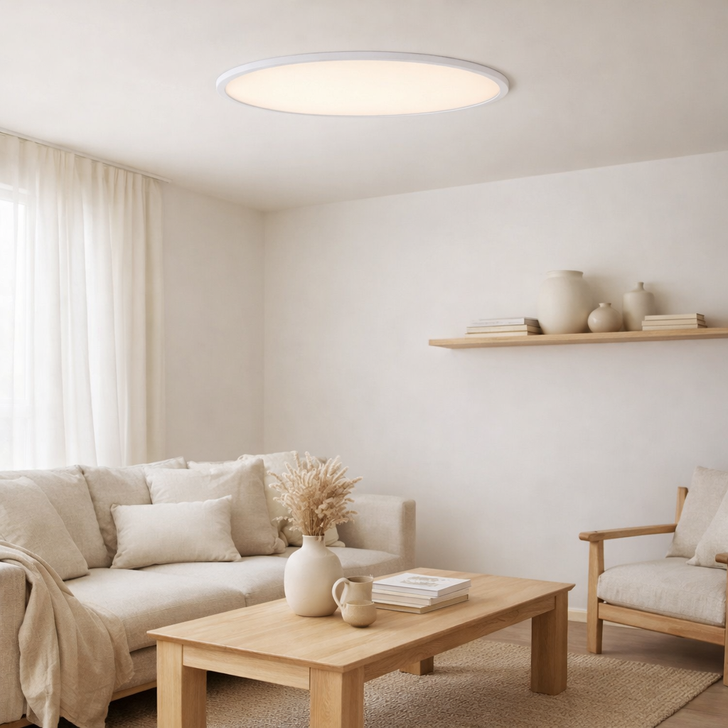 Plafonnier LED Sorrent Ovale 60x30 cm, en situation