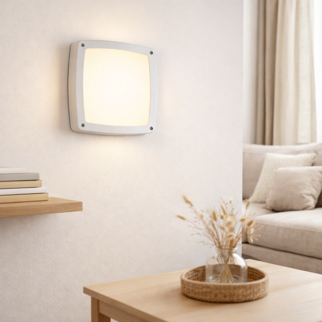 Plafond mural LED à l'extérieur en situation