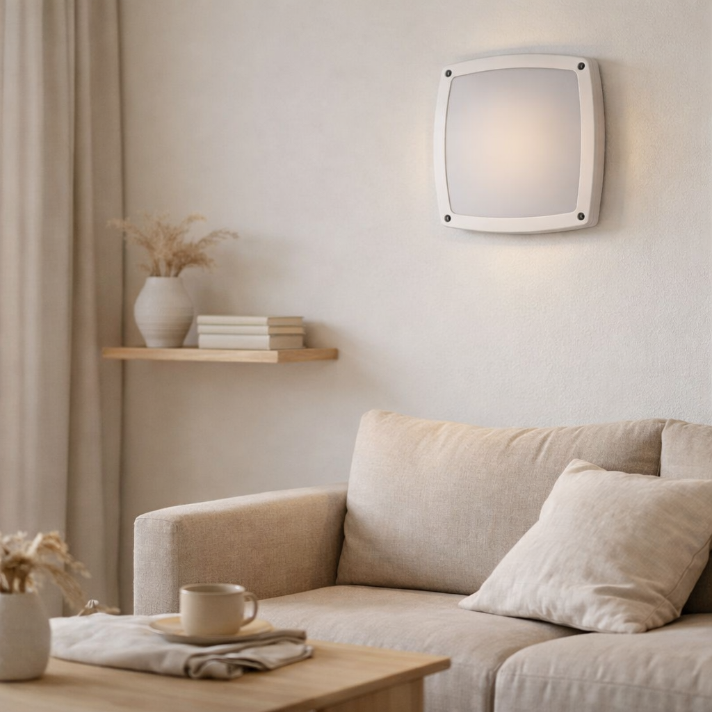 Plafond mural LED à l'extérieur en situation