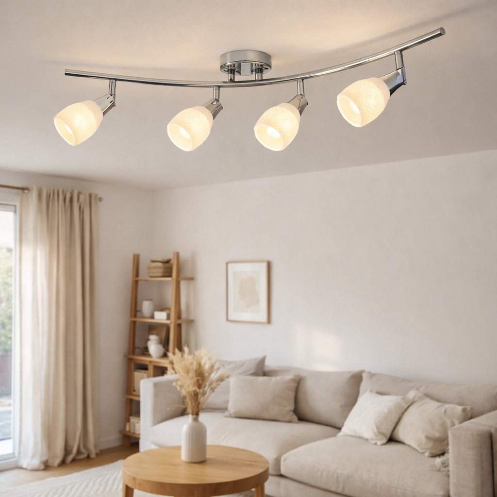Rail mural et plafond 4 LED Rome en situation