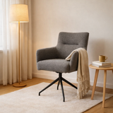 Fabric de fauteuil Joey Retro Bliss Anthracite Frame noir en situation