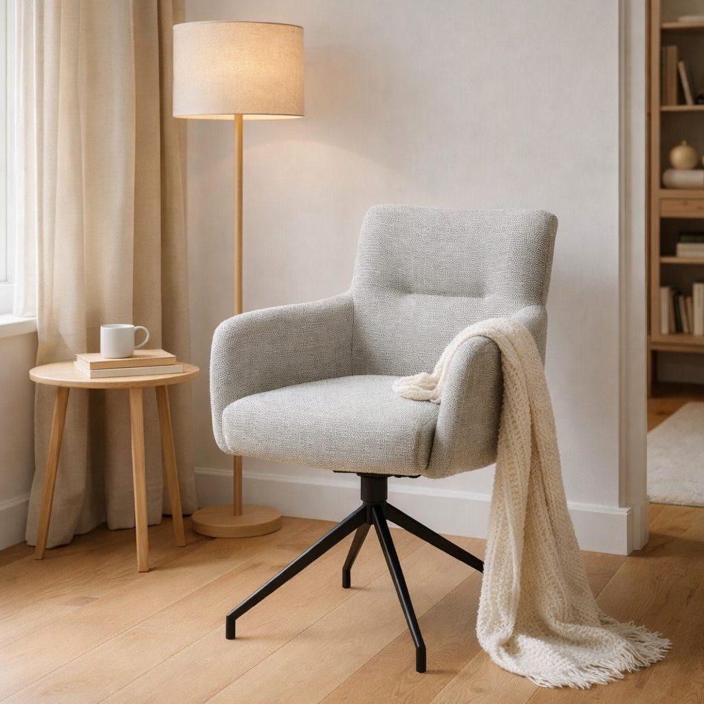 Tissu de fauteuil Joey aragon gris en situation
