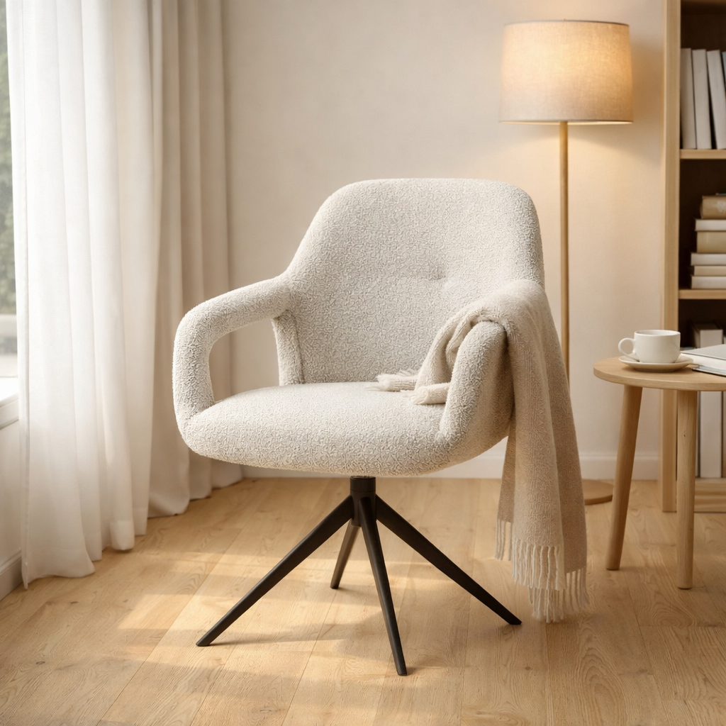 Fauteuil Move Tissu Sahara Mushroom - Fonction Relax - structure marron anodique en situation