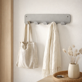 Gorillz Rounded Four Industrial Wall Coat Rack 4 Coat Rack Hooks - Gris en situation