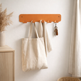 Gorillz Rounded Four Industrial Wall Coat Rack 4 Coat Rack Hooks - Orange en situation