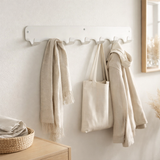 Gorillz Rounded Seven - Porte-manteau mural - 7 crochets pour porte-manteaux - Blanc en situation