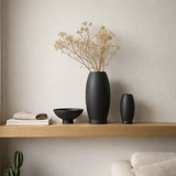 Vase en nano-ciment moderne, design innovant. RUD30BK en situation