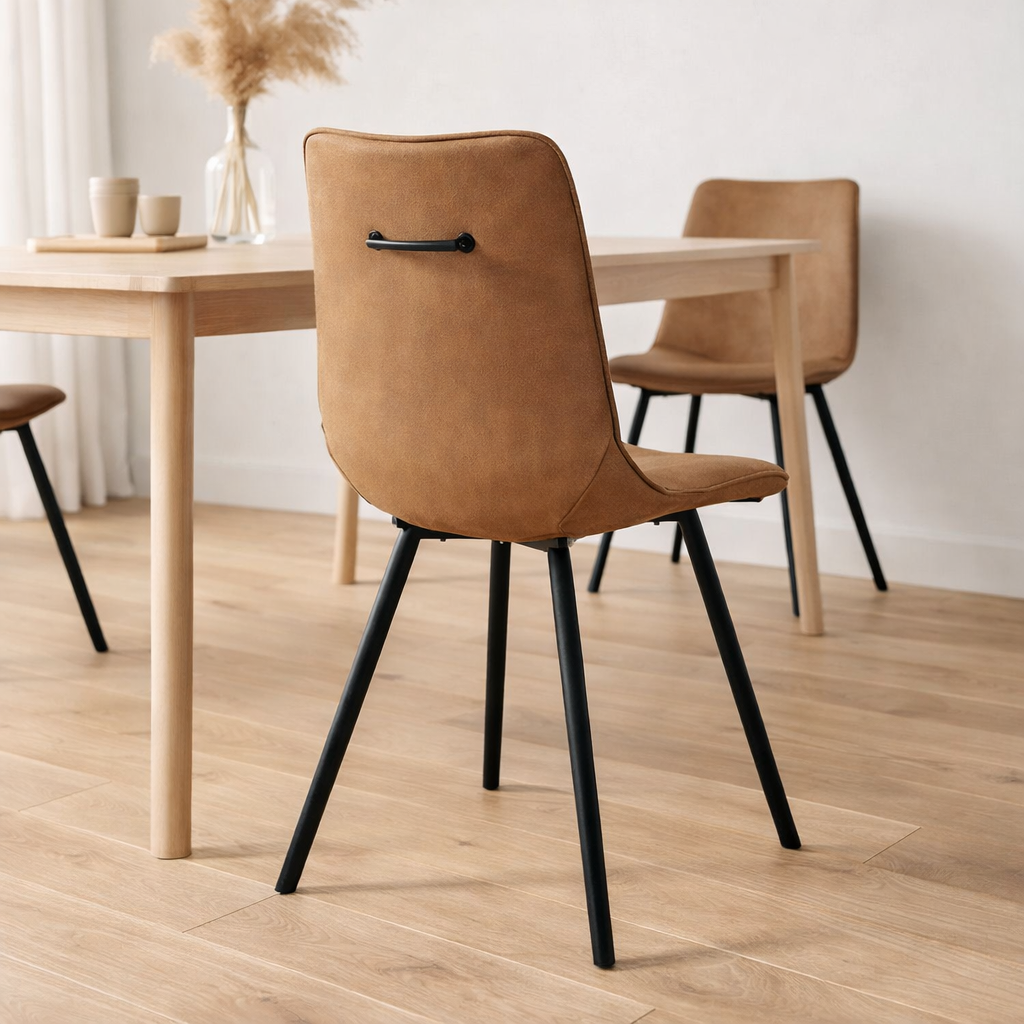Cora Chair - Bull Microleder Camel% 2309 en situation