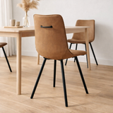 Cora Chair - Bull Microleder Camel% 2309 en situation