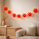 9er LED extérieure LED de Noël chaîne légère 3D Stars / Noël Lights-Red en situation