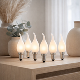 6 Set LED Bandle Gust of Wind avec version E14, verre, blanc chaud, pour salle à manger, salon, couloir ou bureau en situation