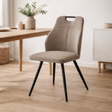 Adele chaise tissu rétro Bliss% 2318 taupe en situation