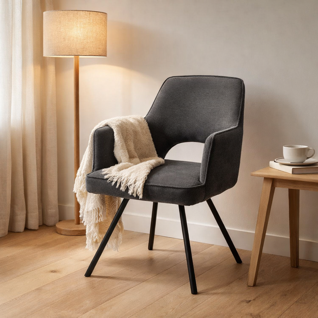 Anthracite aragon de fauteuil Jody Anthracite en situation