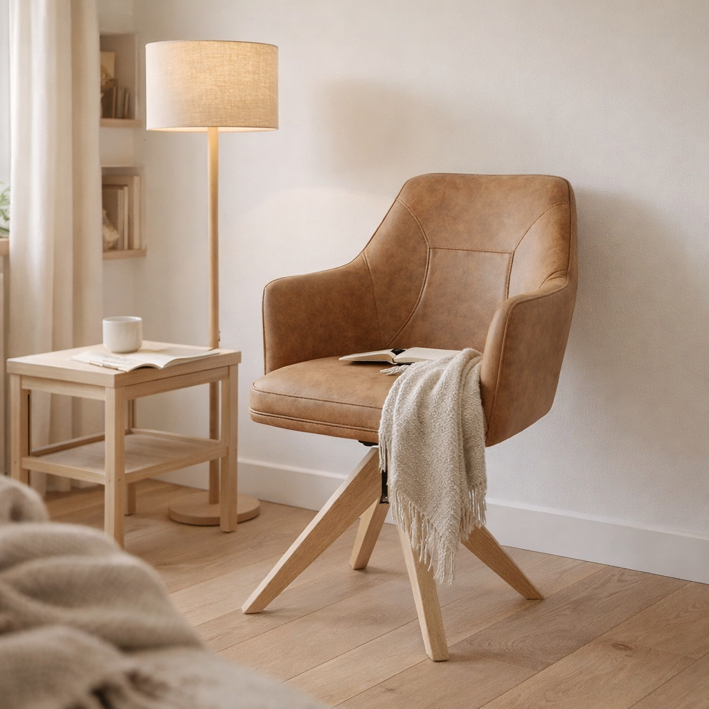 CALVIN CHALCHAIR SPUCHIL TEST COGNAC SOFT en situation