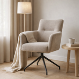Joey Armchair Fabric Aragon Beige en situation