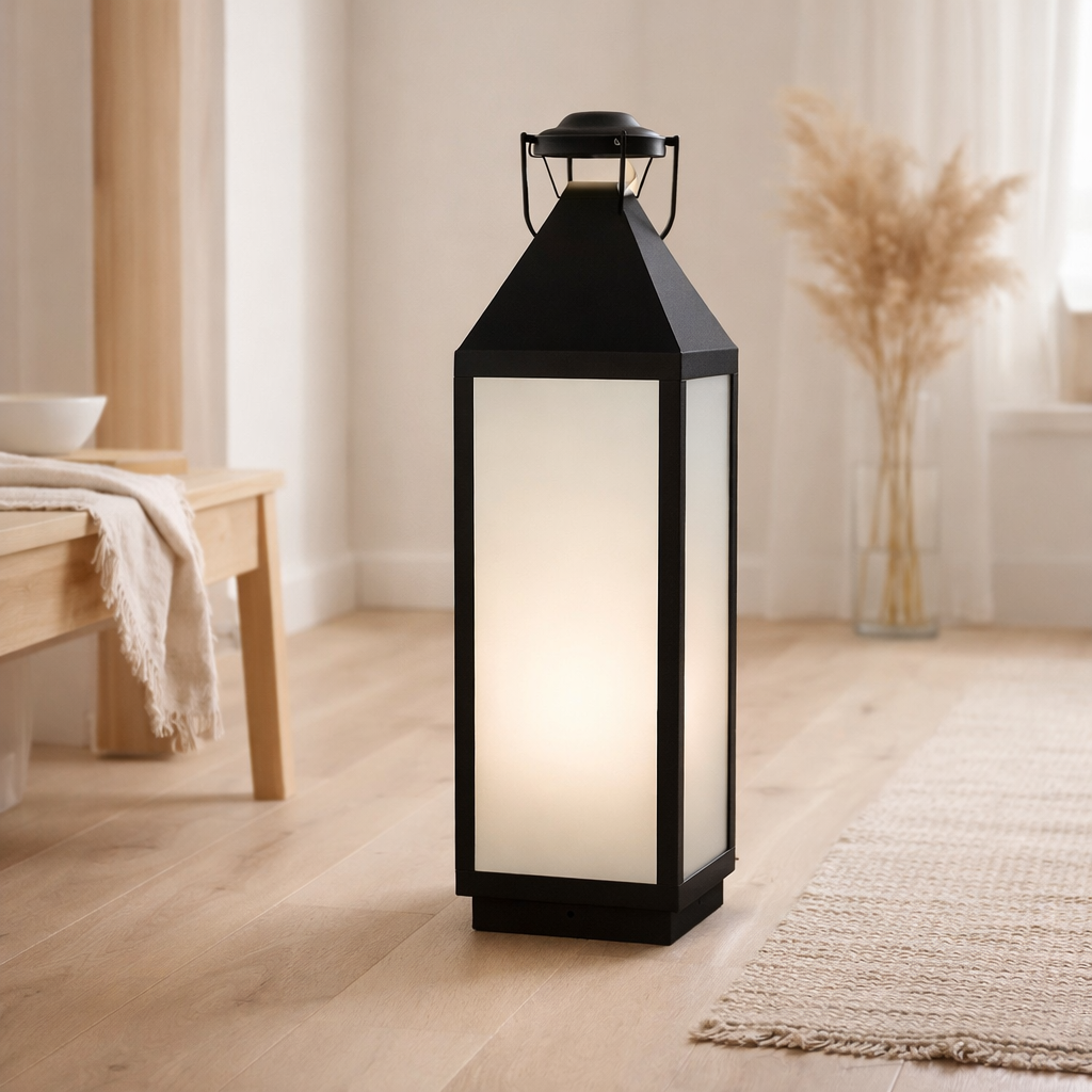 LED DECOL LED Doris en plastique et en verre en noir, LED intégrée, pour l'intérieur en situation