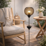 LED Solar-Erdspieß Geli, pour l'extérieur, la brochette de terre en métal et en plastique en noir, avec LED intégrée en situation
