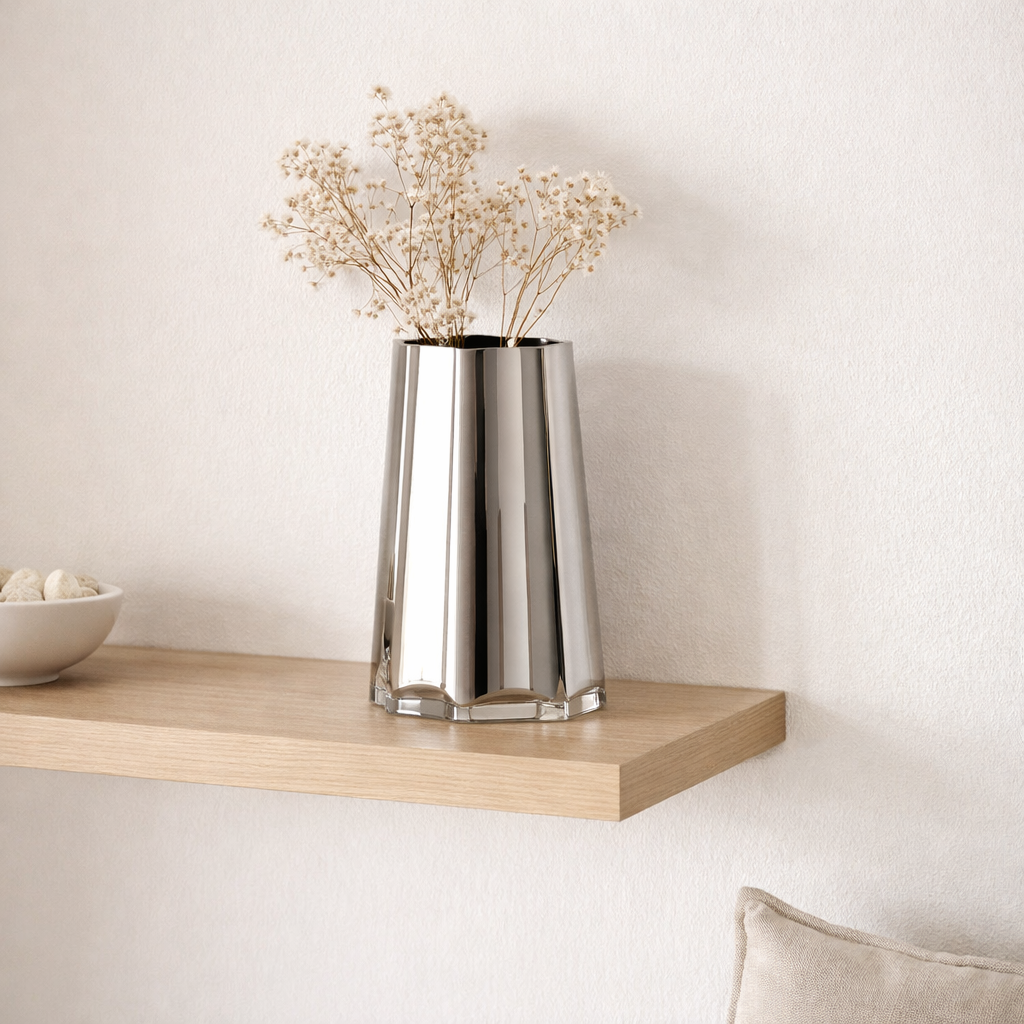 Vase de luxe moderne-classique, design élégant, LENOX 30 SILVER en situation