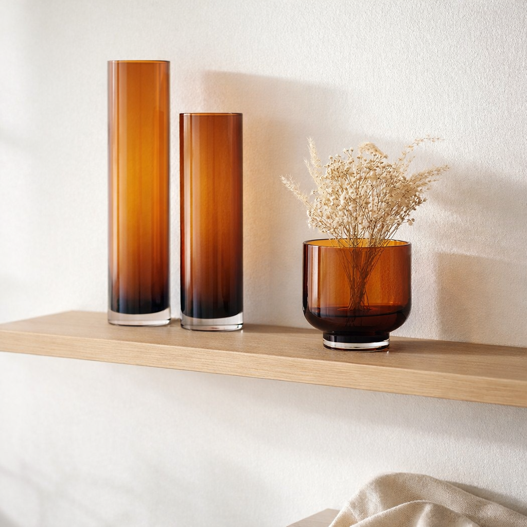 Vase bas ou bol moderne, Design Sobre, OMAHA07AM en situation