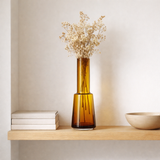 STOIRE RETRO Large vase de design élégant moderne, couleur ambre, copie Tyler14am en situation