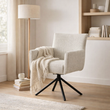 Focus fauteuil - tissu oasis naturel - devenant noir en situation