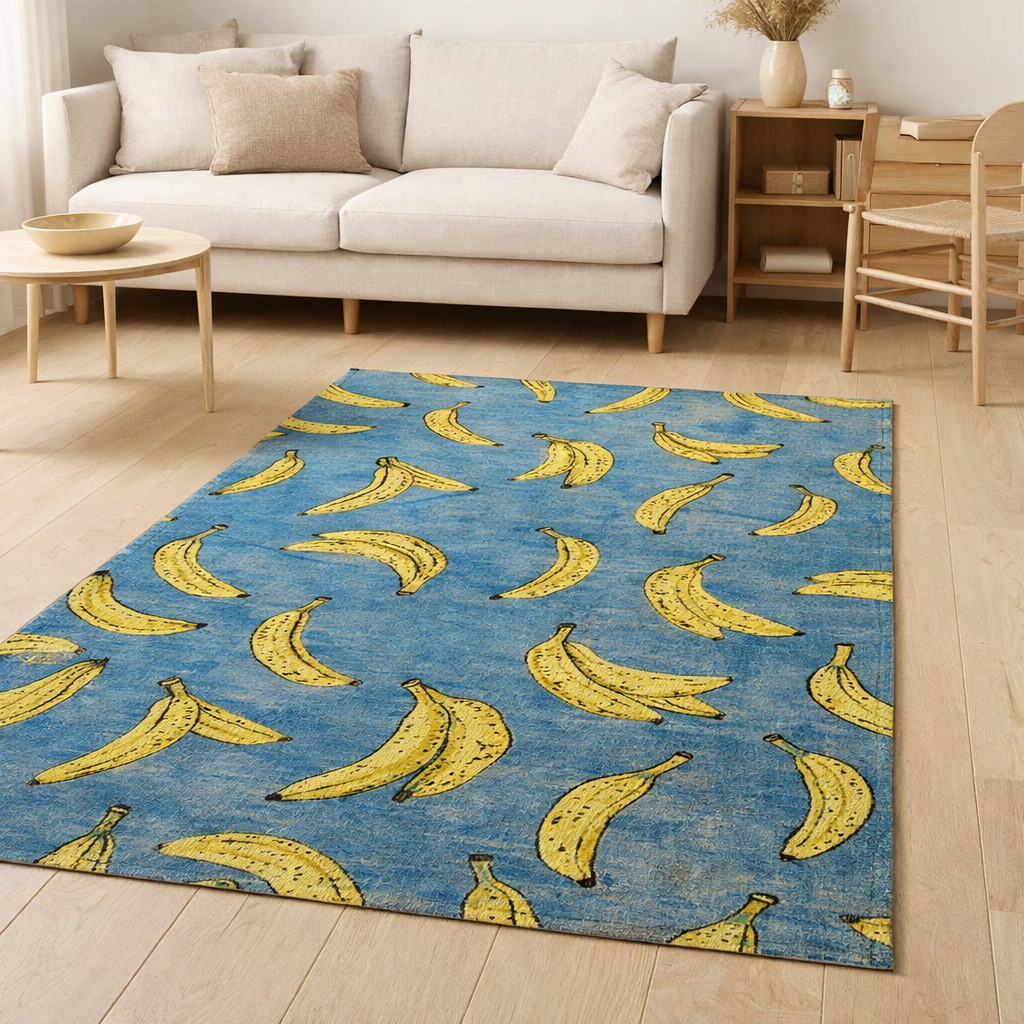 Tapis Eco - Bleu Californie - Tapis bleu en situation