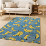 Tapis Eco - Bleu Californie - Tapis bleu en situation