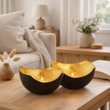 Porte-toile de théâtre 48 parties ensemble 2´x 24 VE HOLDER LOVE Shell Shape Black Matt Gilded à l'intérieur en situation