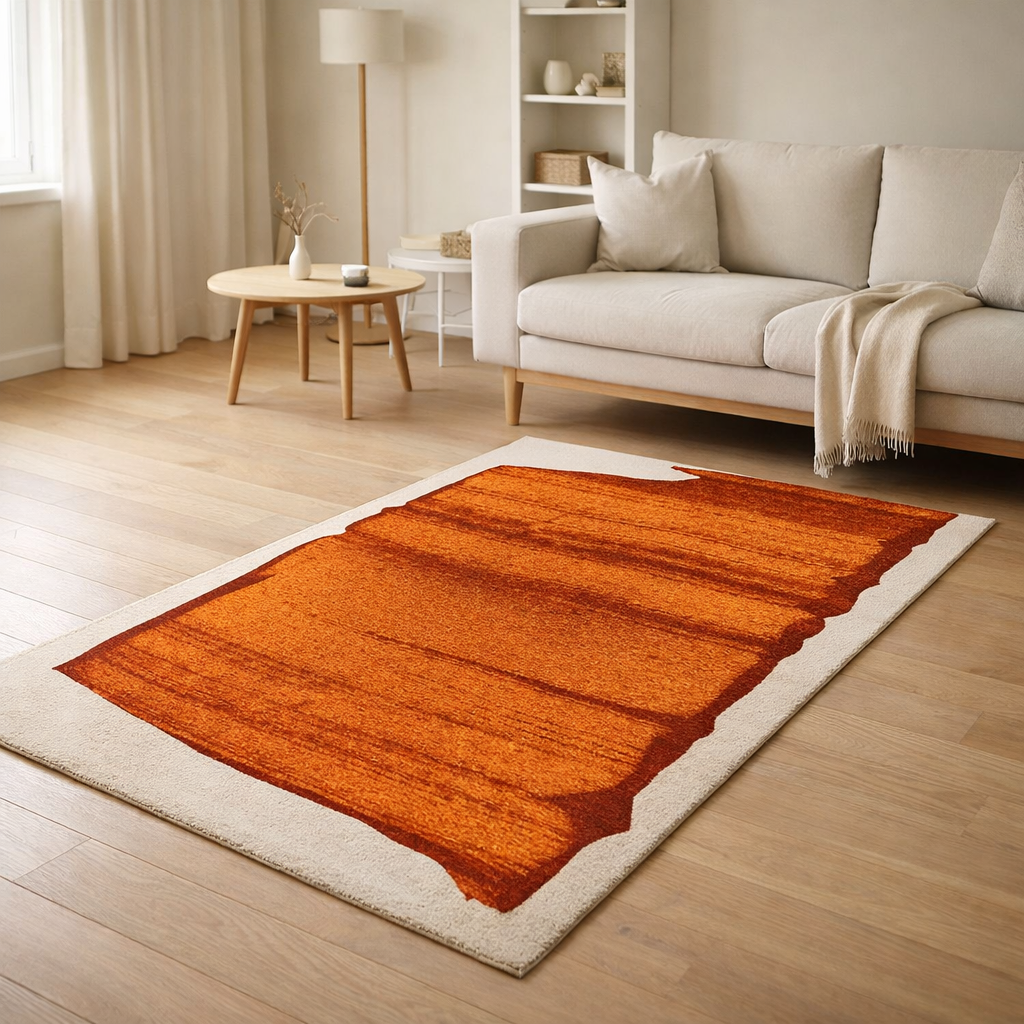 Tapis Eco - Orange - Tapis orange en situation
