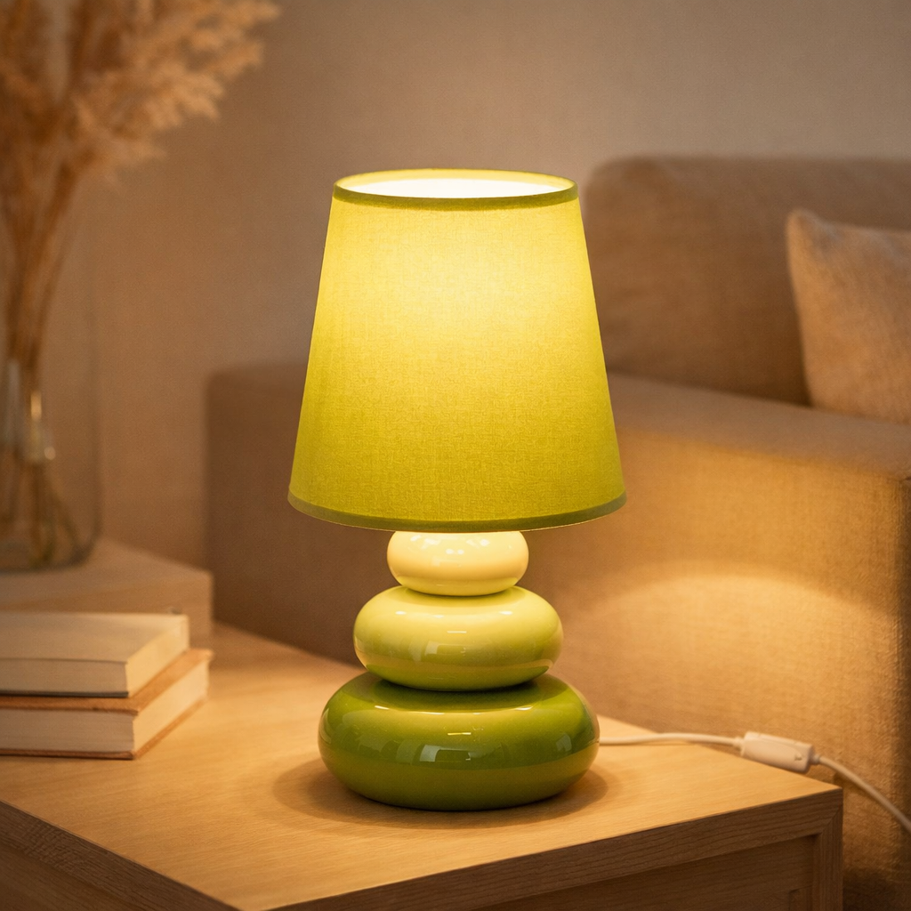 Lampe de table en céramique en situation