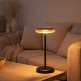 «Pasi» de tablette sans fil pour l'extérieur et à l'intérieur, en métal et en plastique en noir, dimmable, avec une fonction tactile et mémoire, environ. 26 cm de haut en situation