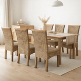 Chaise en rotin ensemble de 6 chaises de salle à manger tabac Perth chaise en osier chaise en rotin durable en situation