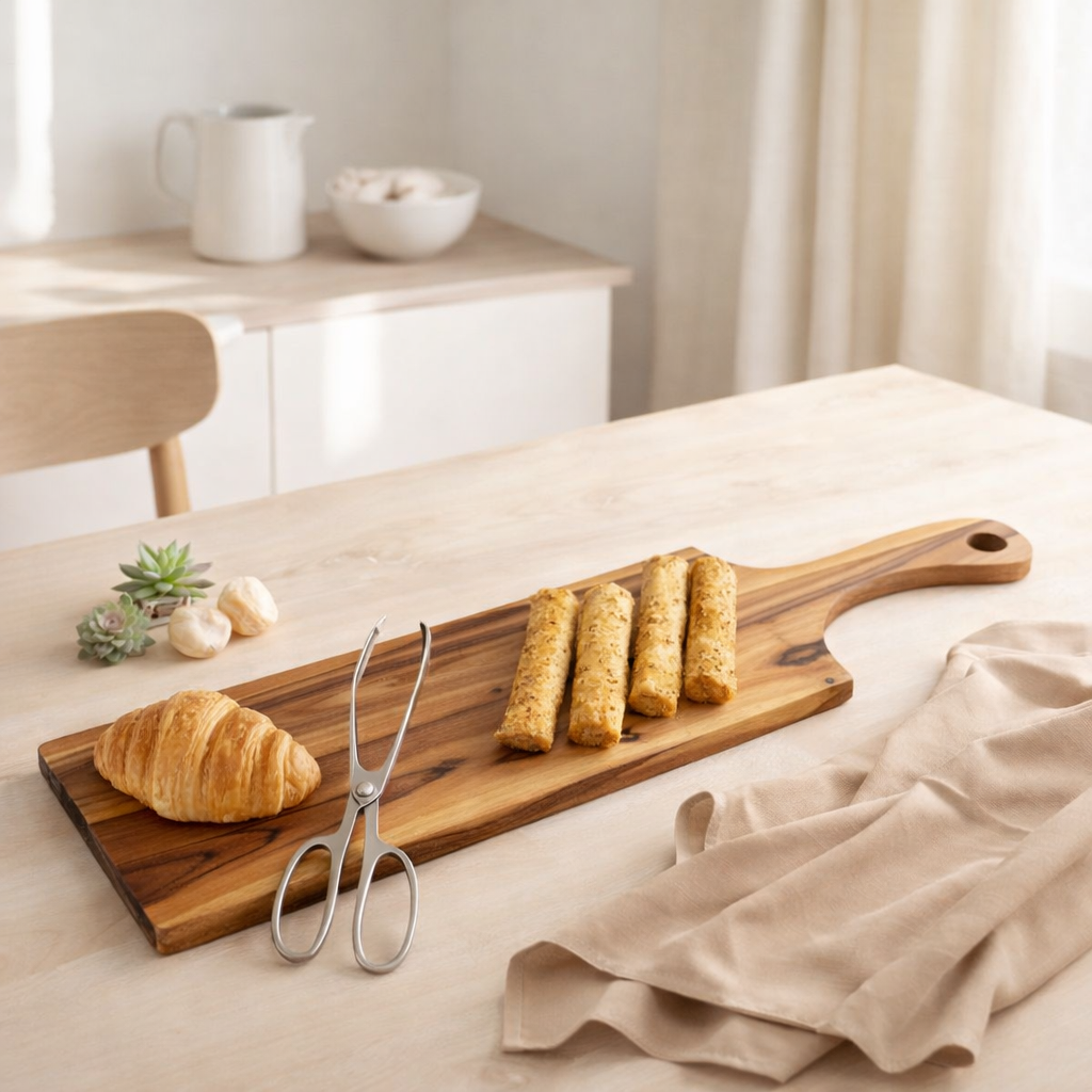 Planche de service plateau en bois plateau décoratif odin 70x20cm planche décorative acacia solide en situation