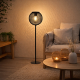 «Geli» à la lumière solaire LED, décoration extérieure en métal et en plastique en noir, avec une LED fermement construite en situation
