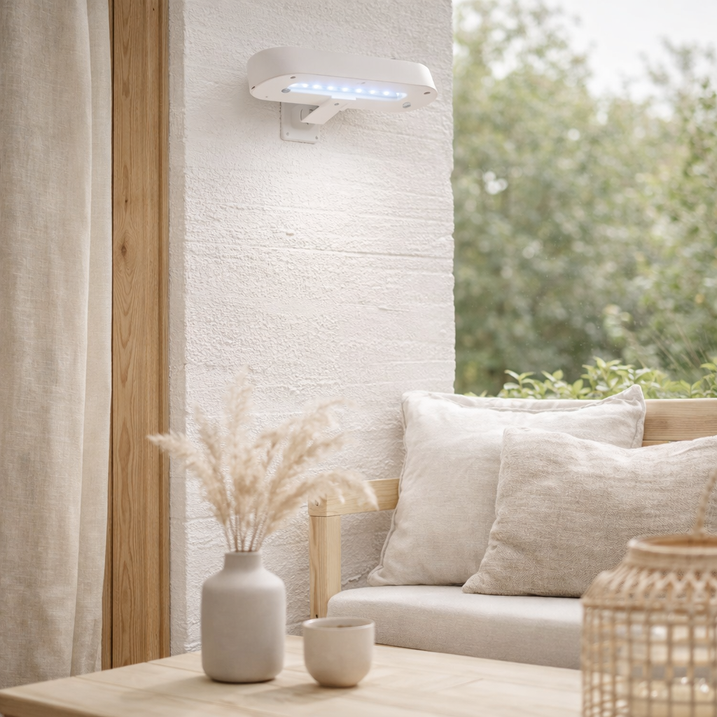 LED SOLAR LEIL GARDE LIGHT (2 Set) White, à l'extérieur, à des fins de métal et de plastique, blanc, avec LED intégrée en situation