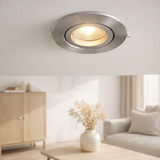 Spot d'installation LED Taro Ø 9,4 cm, 10 cm de profondeur, en métal colorant en aluminium, 6 watts, blanc chaud en situation