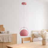 Pendante Colorado rose Ø Env. 25 cm, métal, socket E27, éclairage pour le salon, salle à manger, chambre pour enfants en situation