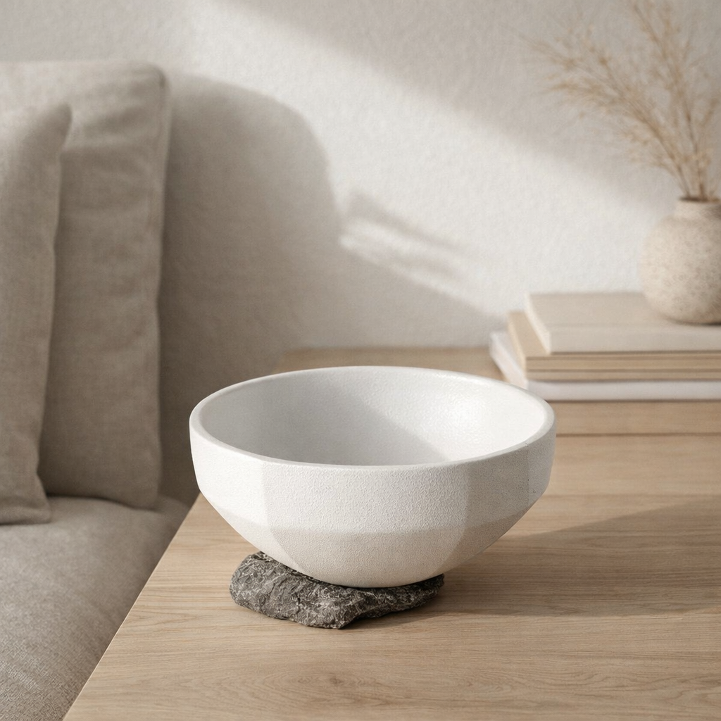 Bol de style asiatique moderne, design et finition haut de gamme, KUNYU22WH en situation