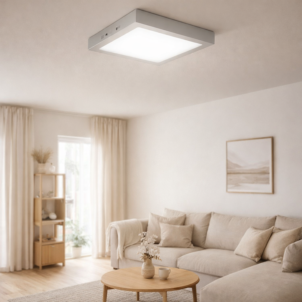 Plafonnier LED Simplex s: 22,5 cm en situation