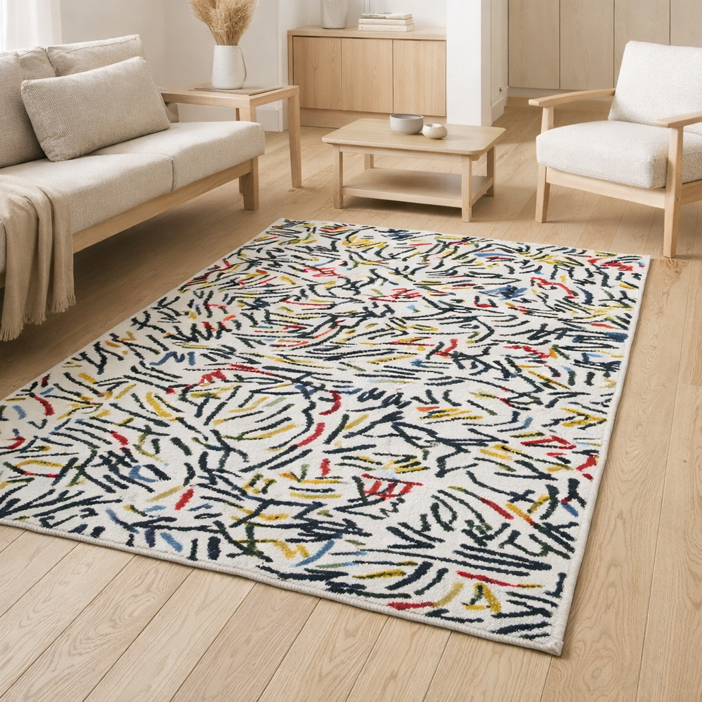 Eco Rug - Street Graph - Tapis multicolore en situation