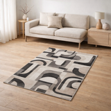 Tapis Eco - Saxon Beige - Tapis gris et beige en situation