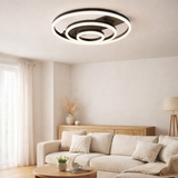 LED DE PLAGE CCT LED circulo en métal noir et en plastique de couleur sable Ø 60 cm en situation
