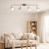 4 mur et rail de plafond LED Chromey en situation