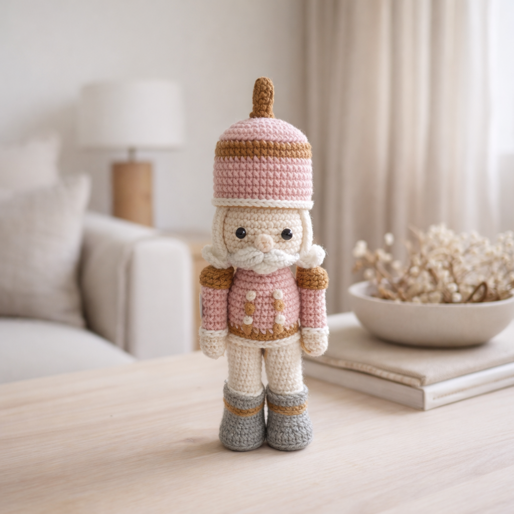 Crochet Casse-Noisette rose en situation