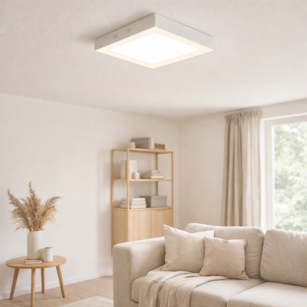 Panneau de montage LED dimmable Dimplex s:30cm en situation