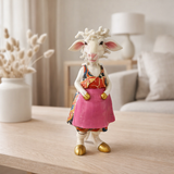 Polyresin mouton mère avec costume en situation